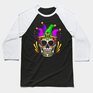 Sugar Skull Mardi Gras Apparel Men Women Kids Baseball T-Shirt